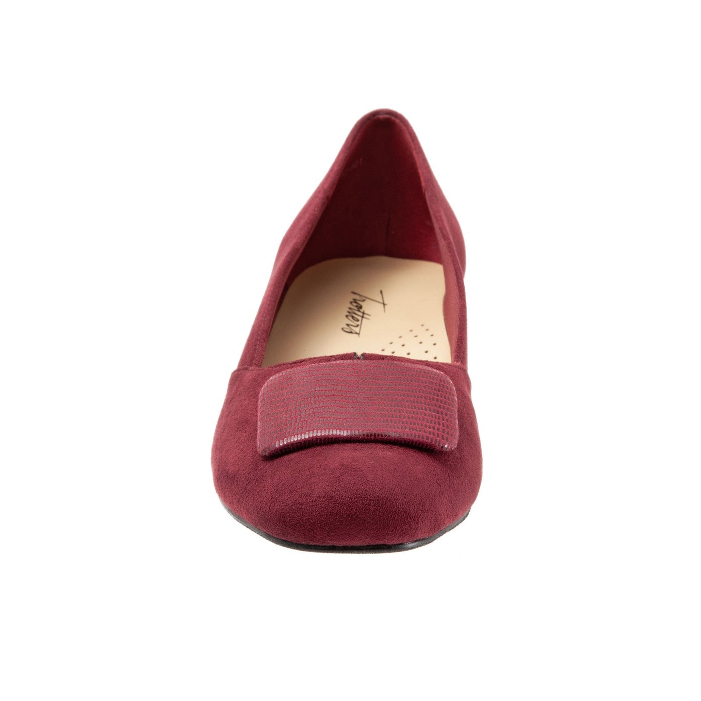 Trotters Delse T1852-601 Womens Red Narrow Suede Pumps Heels Shoes