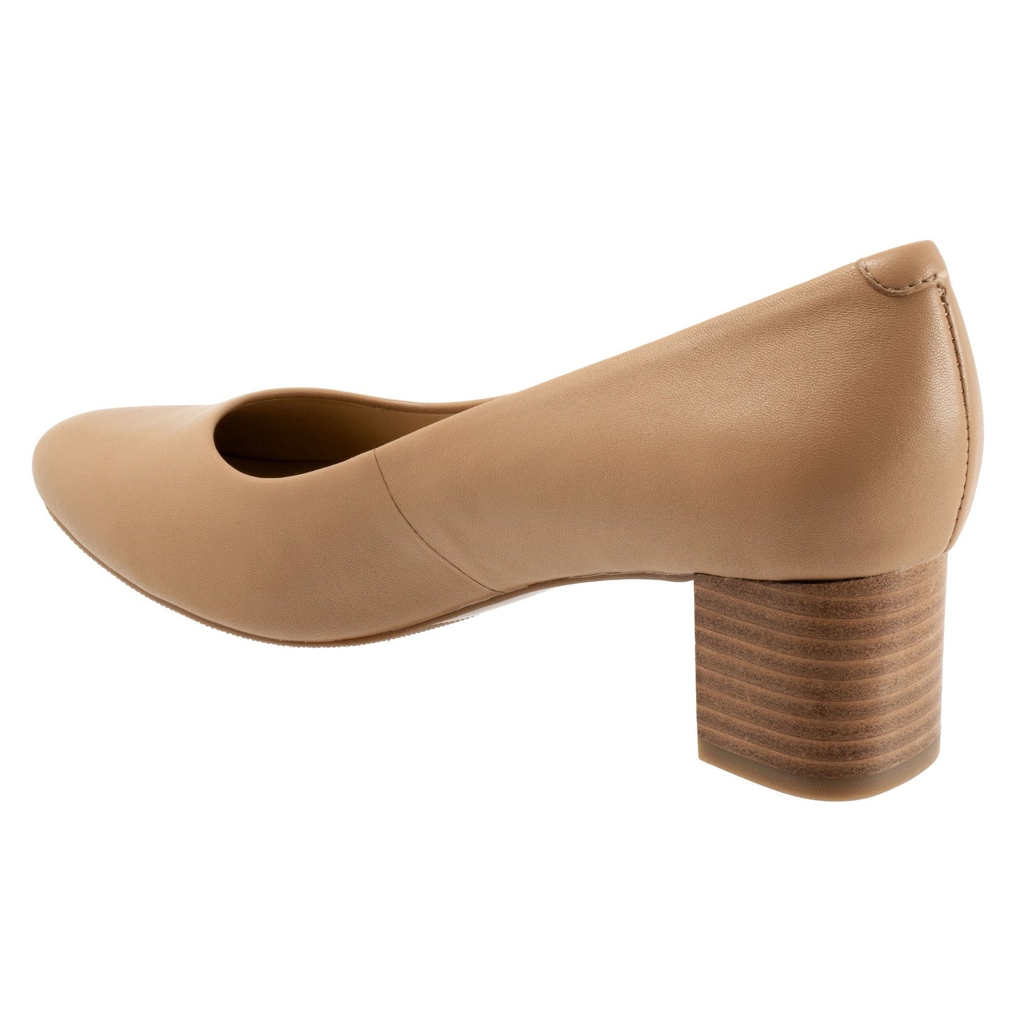 Trotters Kari T1856-145 Womens Beige Narrow Leather Pumps Heels Shoes