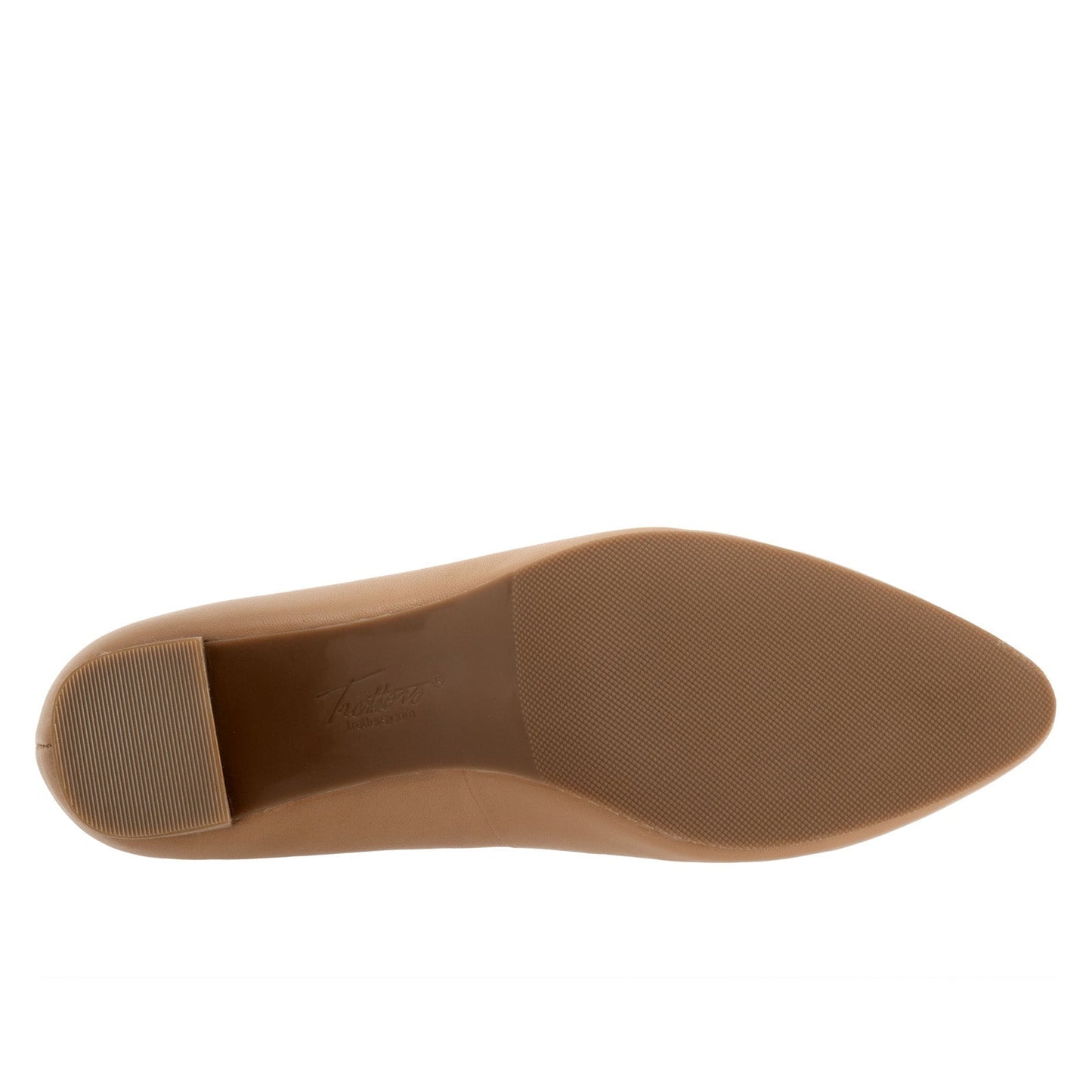 Trotters Kari T1856-145 Womens Beige Narrow Leather Pumps Heels Shoes