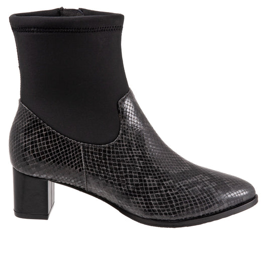 Trotters Kippy T2060-083 Womens Black Leather Ankle & Booties Boots