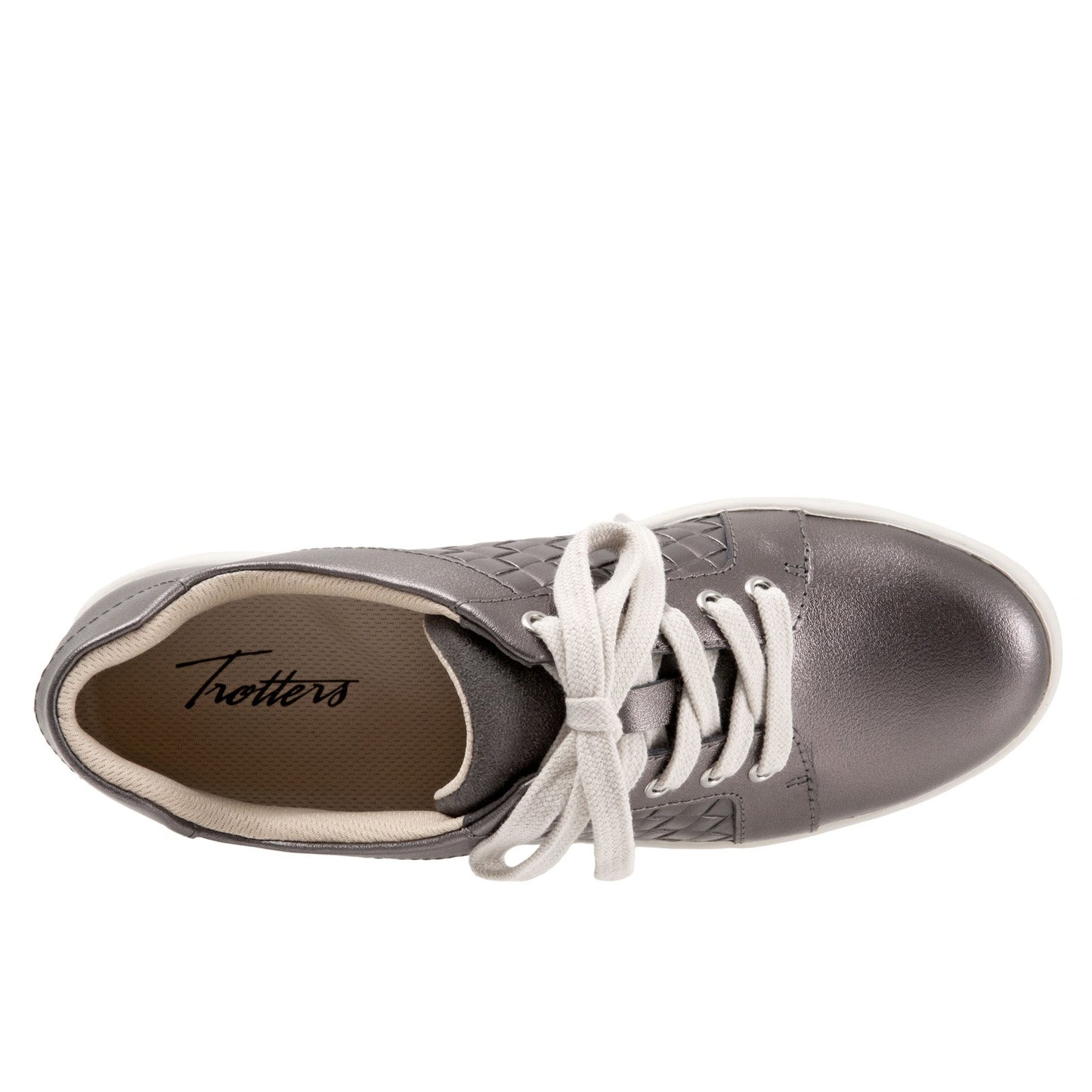 Trotters Adore T2117-033 Womens Gray Leather Lifestyle Sneakers Shoes