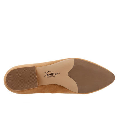 Trotters Jewel T2126-219 Womens Brown Narrow Suede Slip On Pumps Heels Shoes