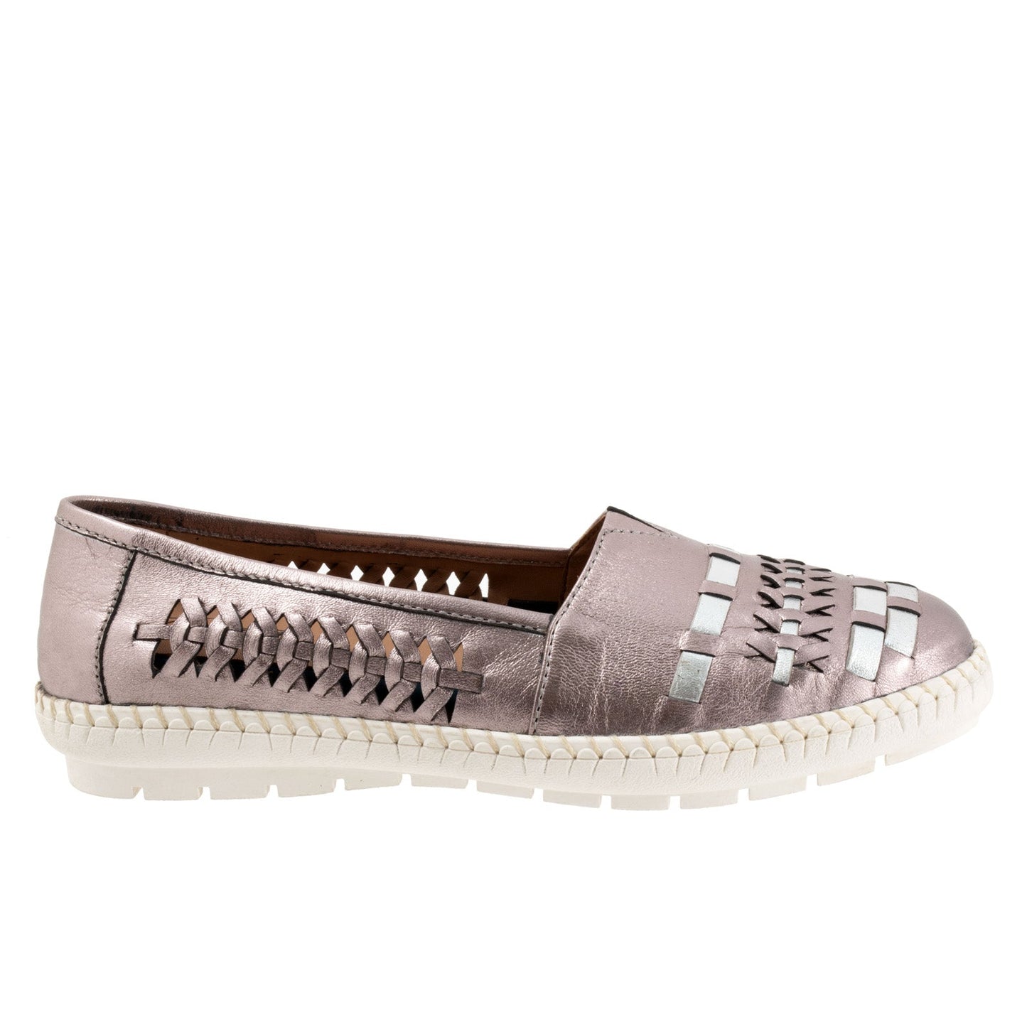 Trotters Rory T2209-914 Womens Gray Narrow Leather Loafer Flats Shoes