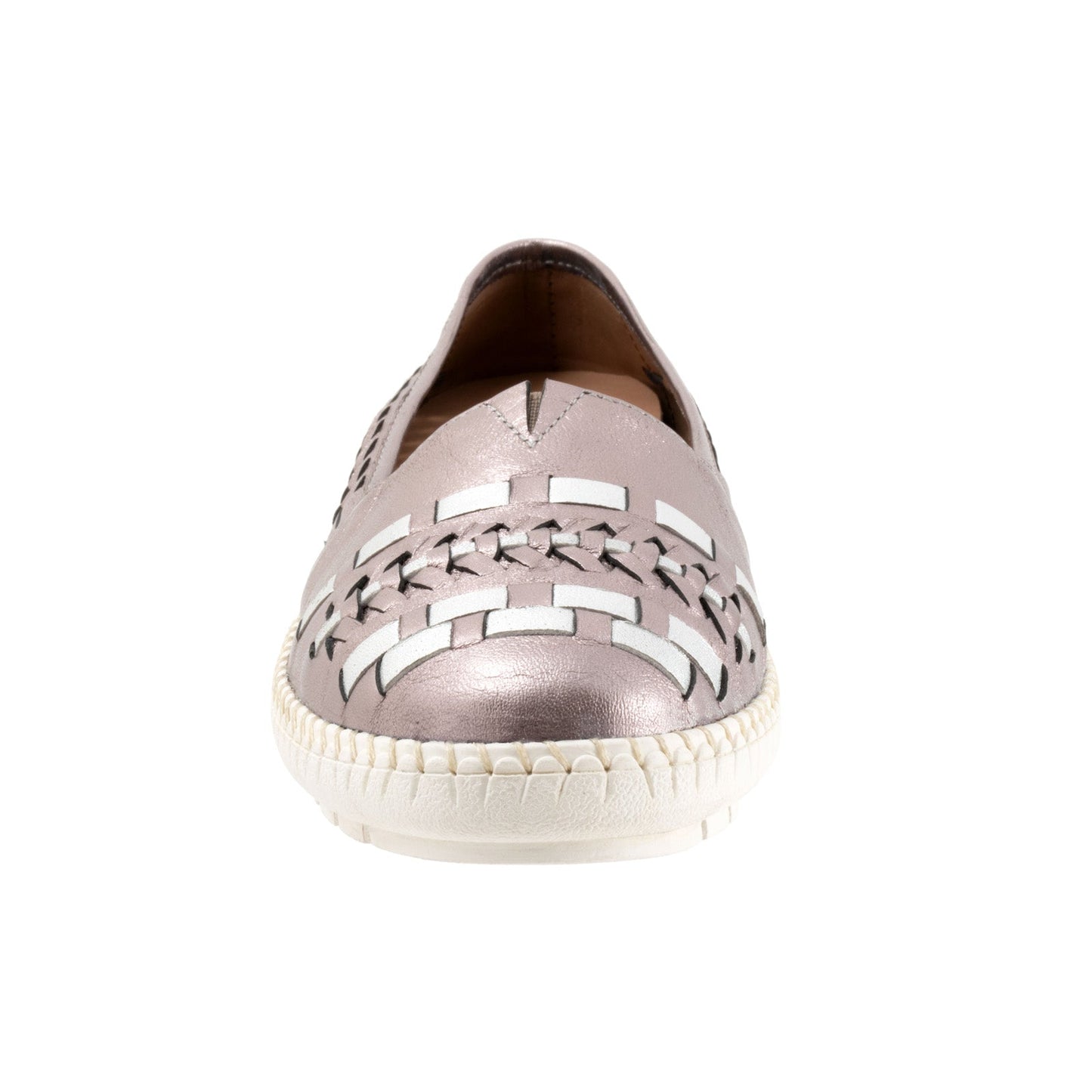 Trotters Rory T2209-914 Womens Gray Narrow Leather Loafer Flats Shoes