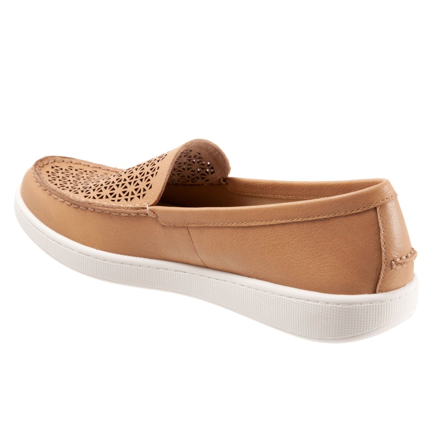 Trotters Audrey T2211-253 Womens Brown Wide Leather Loafer Flats Shoes
