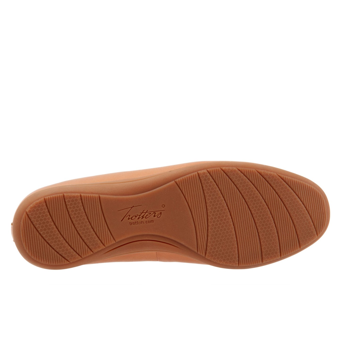 Trotters Dixie T2217-215 Womens Brown Narrow Leather Ballet Flats Shoes
