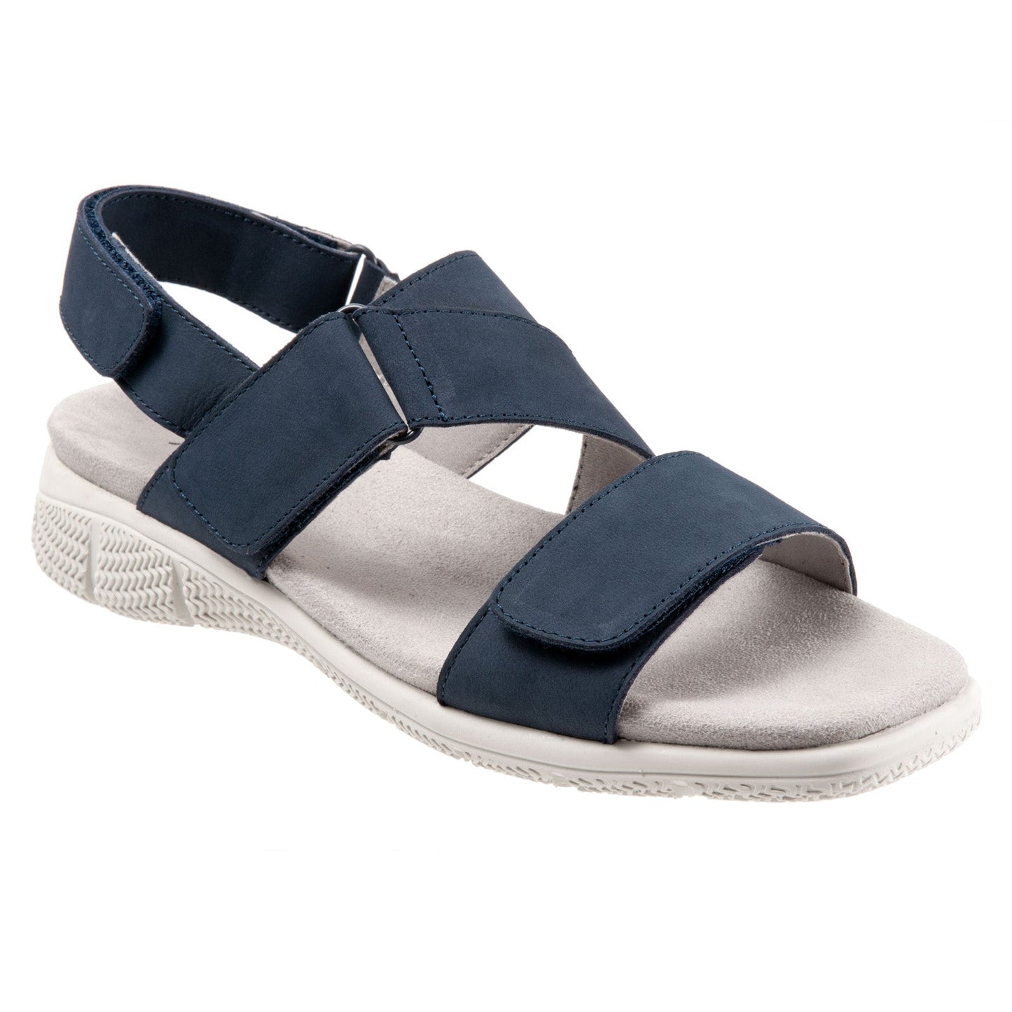 Trotters Tatia T2237-414 Womens Blue Nubuck Strap Sport Sandals Shoes