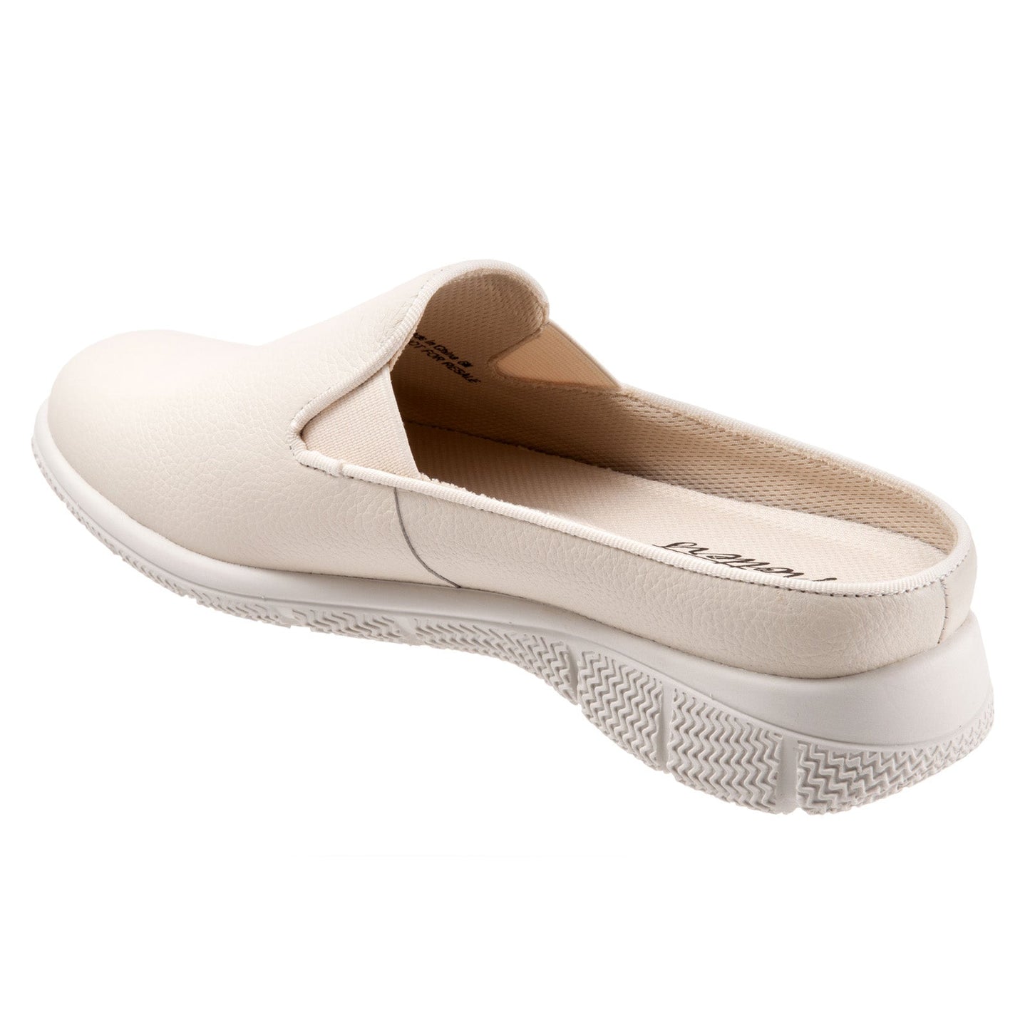 Trotters Uma T2238-126 Womens Beige Leather Slip On Mule Flats Shoes