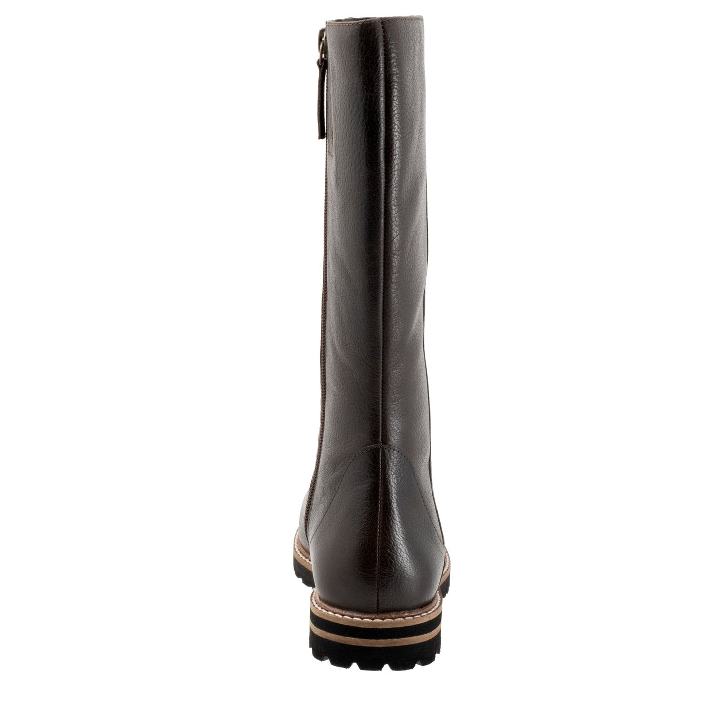 Trotters Franki T2364-266 Womens Brown Leather Zipper Casual Dress Boots
