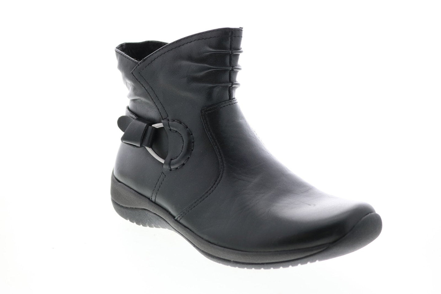 Earth Watson Womens Black Wide Leather Zipper Casual Dress Boots