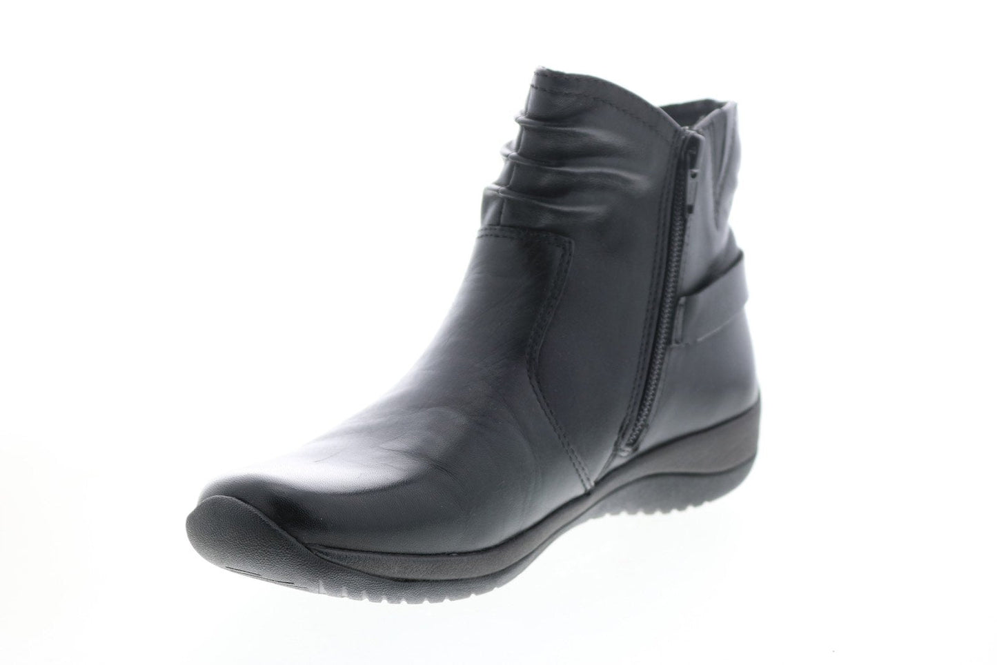 Earth Watson Womens Black Wide Leather Zipper Casual Dress Boots
