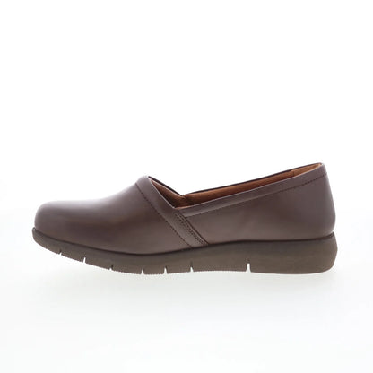 Softwalk Adora 2.0 S2316-210 Womens Brown Leather Slip On Clog Flats Shoes