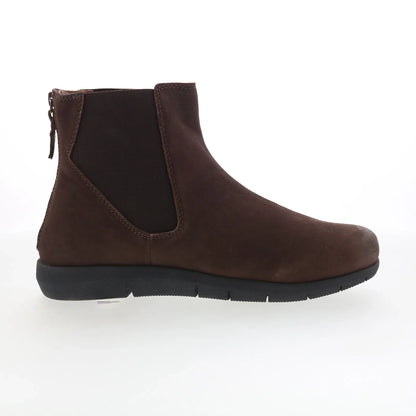 Softwalk Albany S2351-200 Womens Brown Leather Slip On Chelsea Boots