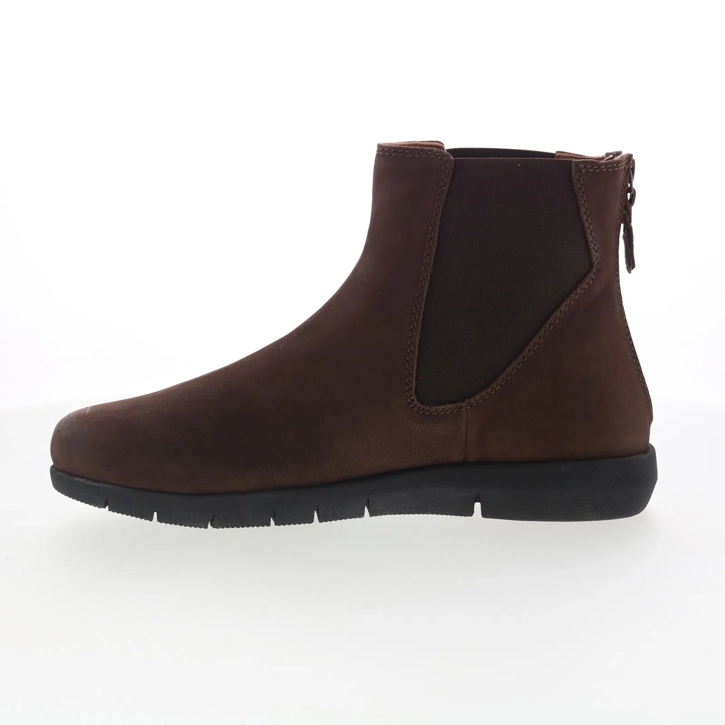 Softwalk Albany S2351-200 Womens Brown Leather Slip On Chelsea Boots