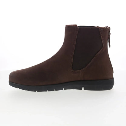 Softwalk Albany S2351-200 Womens Brown Leather Slip On Chelsea Boots