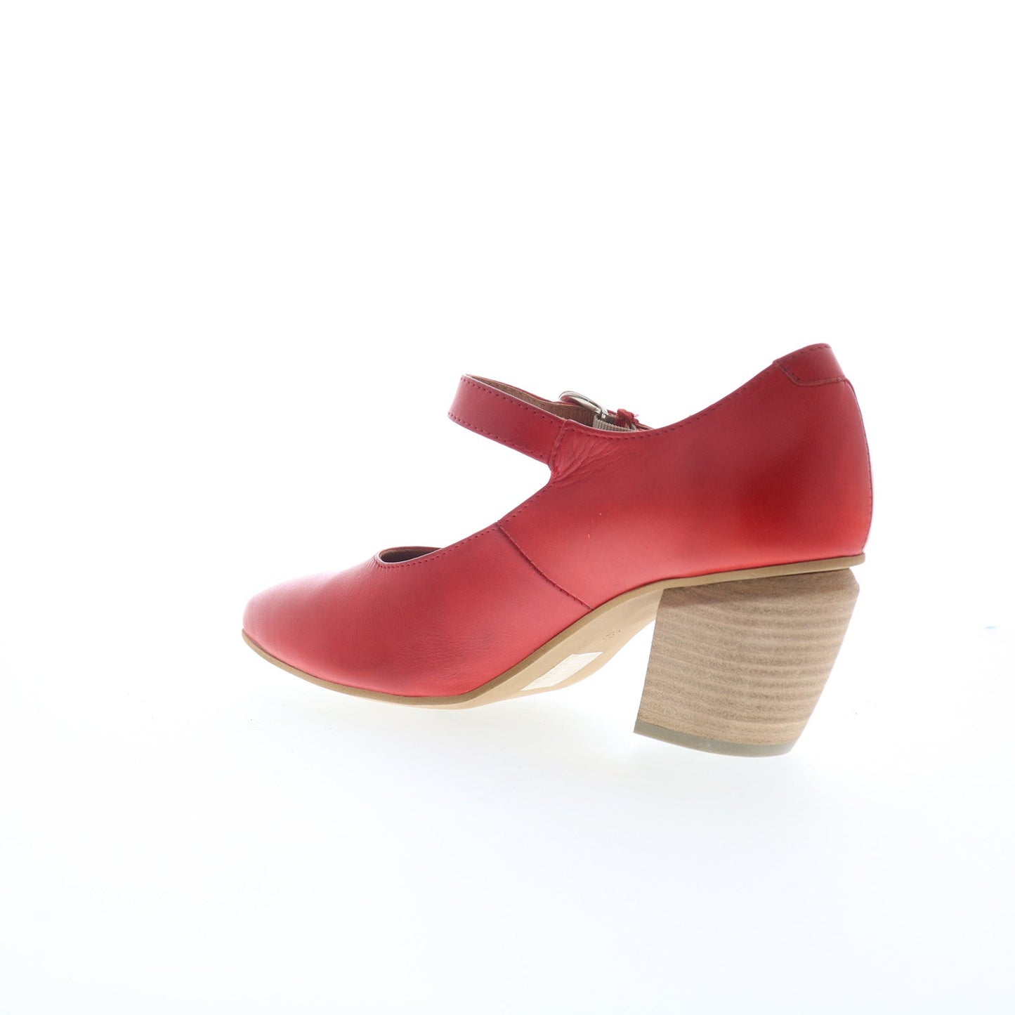 Miz Mooz Amara Womens Red Leather Hook & Loop Pumps Heels Shoes