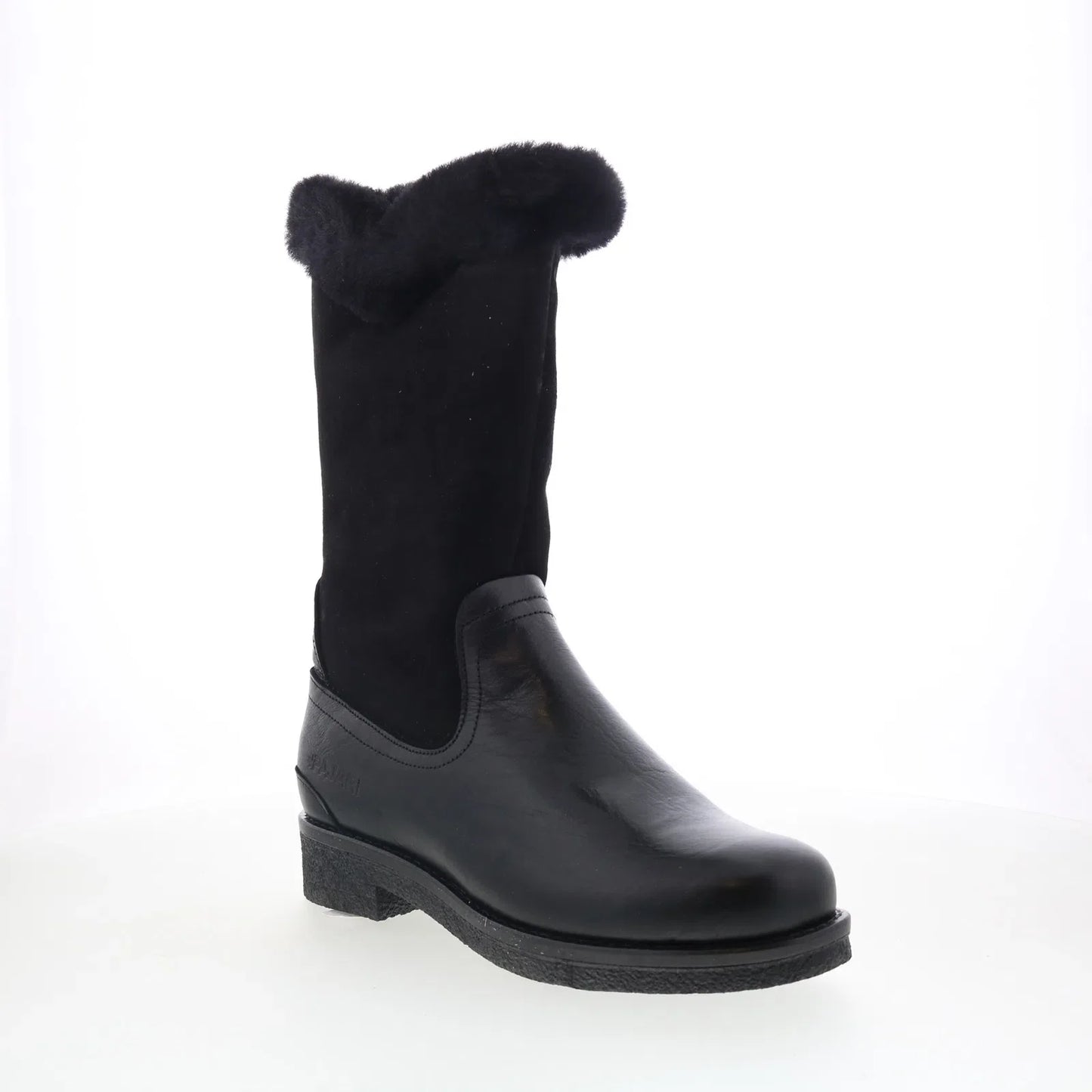 Pajar Amarillo 57948 Womens Black Leather Zipper Mid Calf Boots