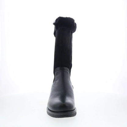 Pajar Amarillo 57948 Womens Black Leather Zipper Mid Calf Boots