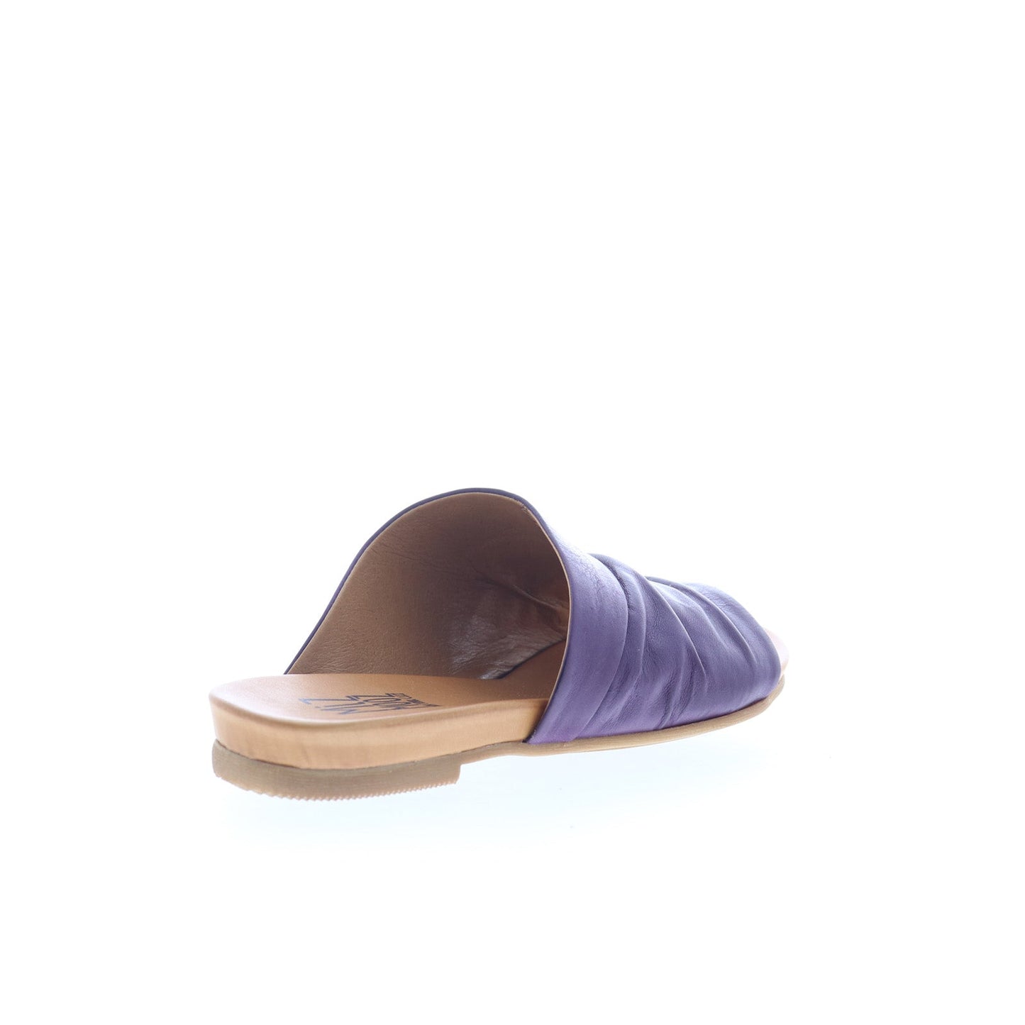 Miz Mooz Aria Womens Purple Leather Slip On Slides Sandals Shoes