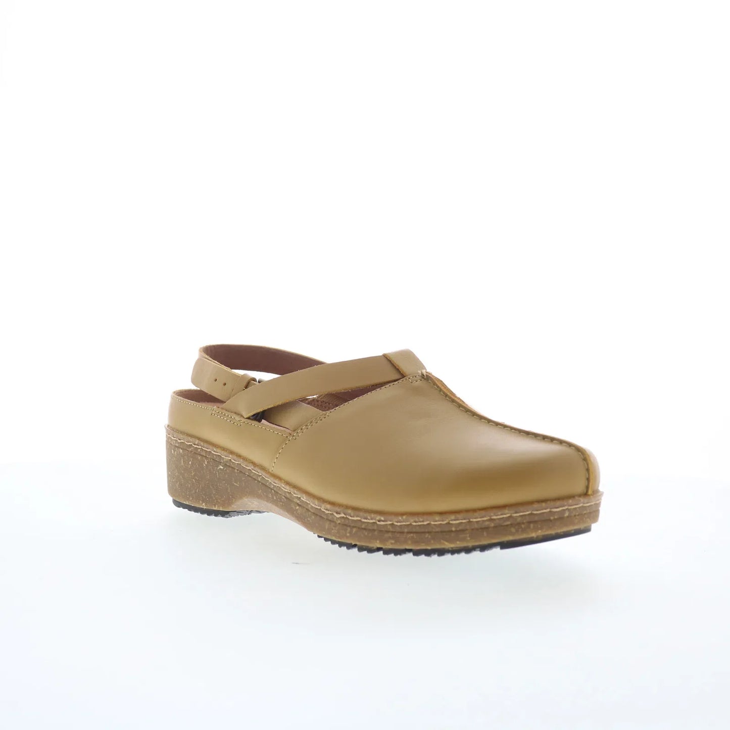 Softwalk Arica S2500-733 Womens Yellow Leather Slip On Slides Flats Shoes