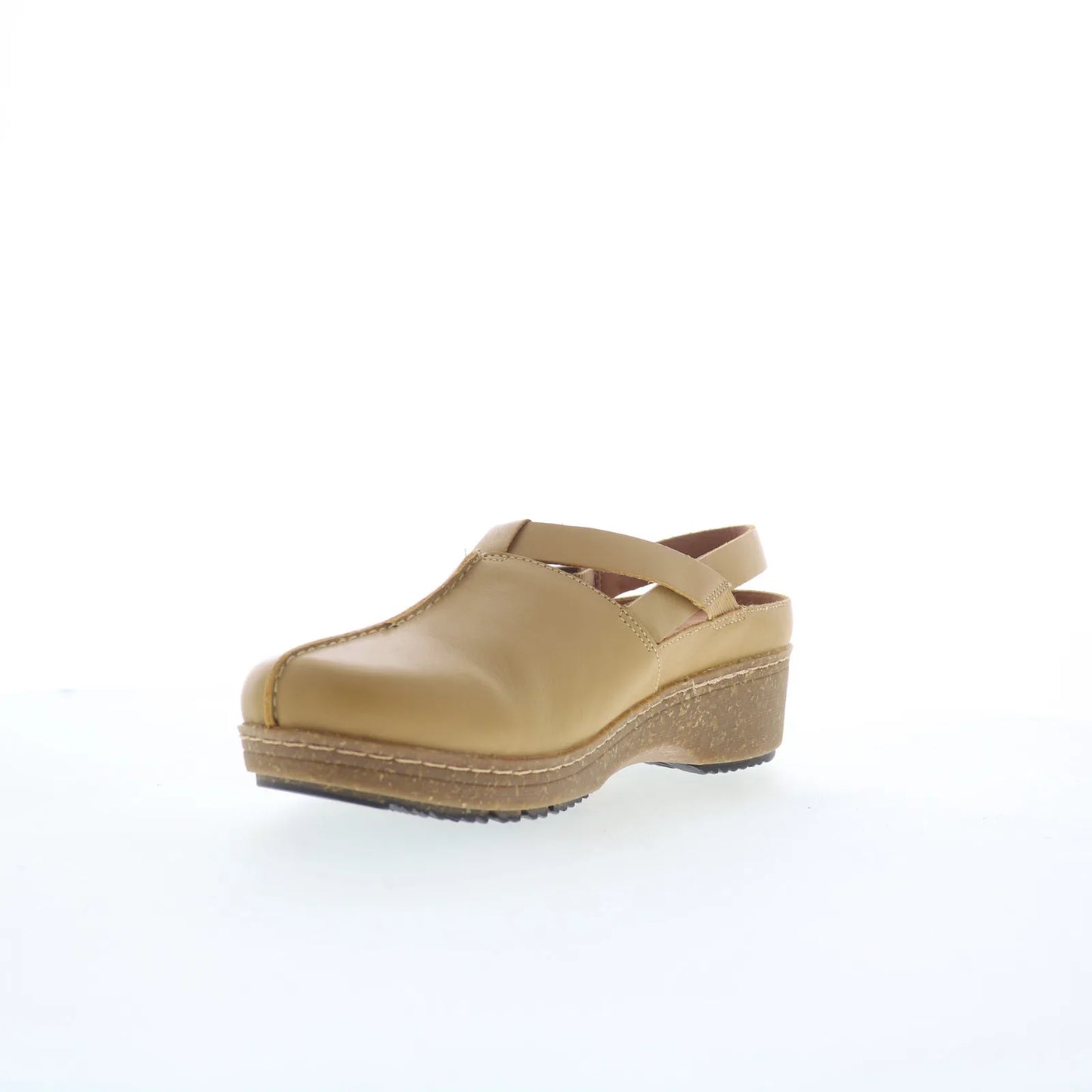 Softwalk Arica S2500-733 Womens Yellow Leather Slip On Slides Flats Shoes