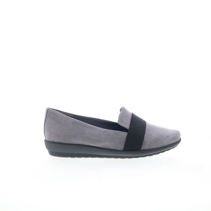 Easy Spirit Audrey 2 SEAUDREY2 Womens Gray Canvas Loafer Flats Shoes