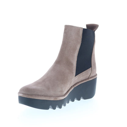 Fly London Bagu BAGU233FLY-011 Womens Gray Suede Chelsea Boots