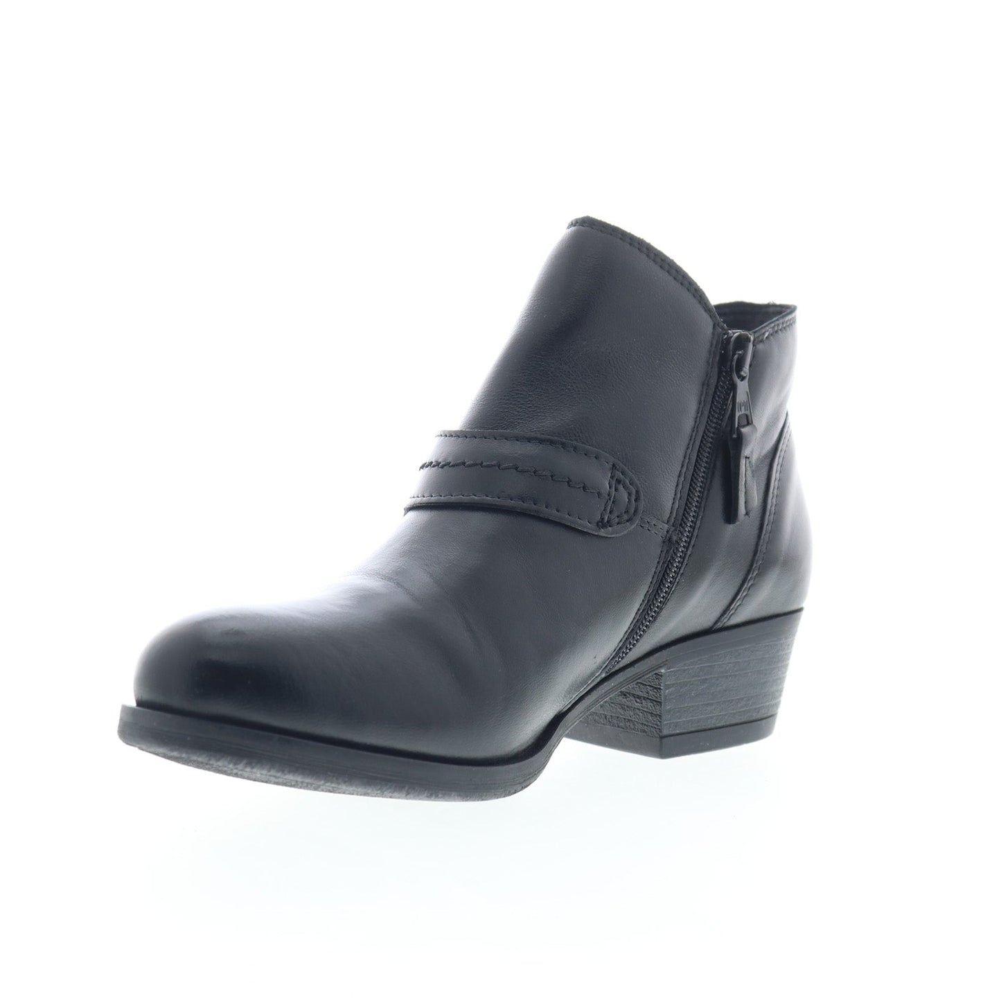 Miz Mooz Bennet Womens Black Leather Zipper Ankle & Booties Boots