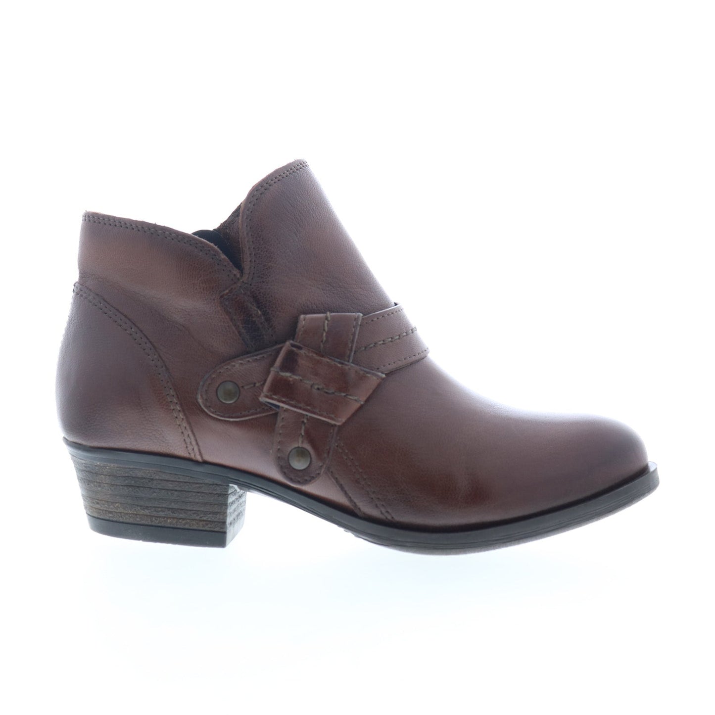 Miz Mooz Bennet Womens Brown Leather Zipper Ankle & Booties Boots