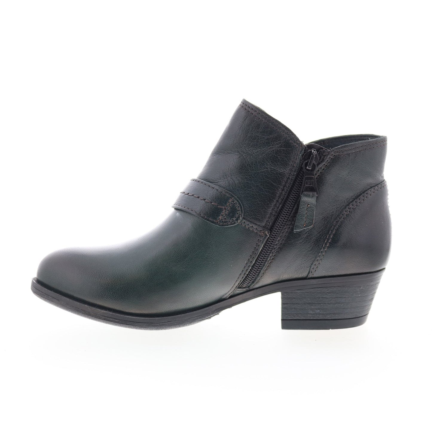 Miz Mooz Bennet Womens Black Leather Zipper Ankle & Booties Boots