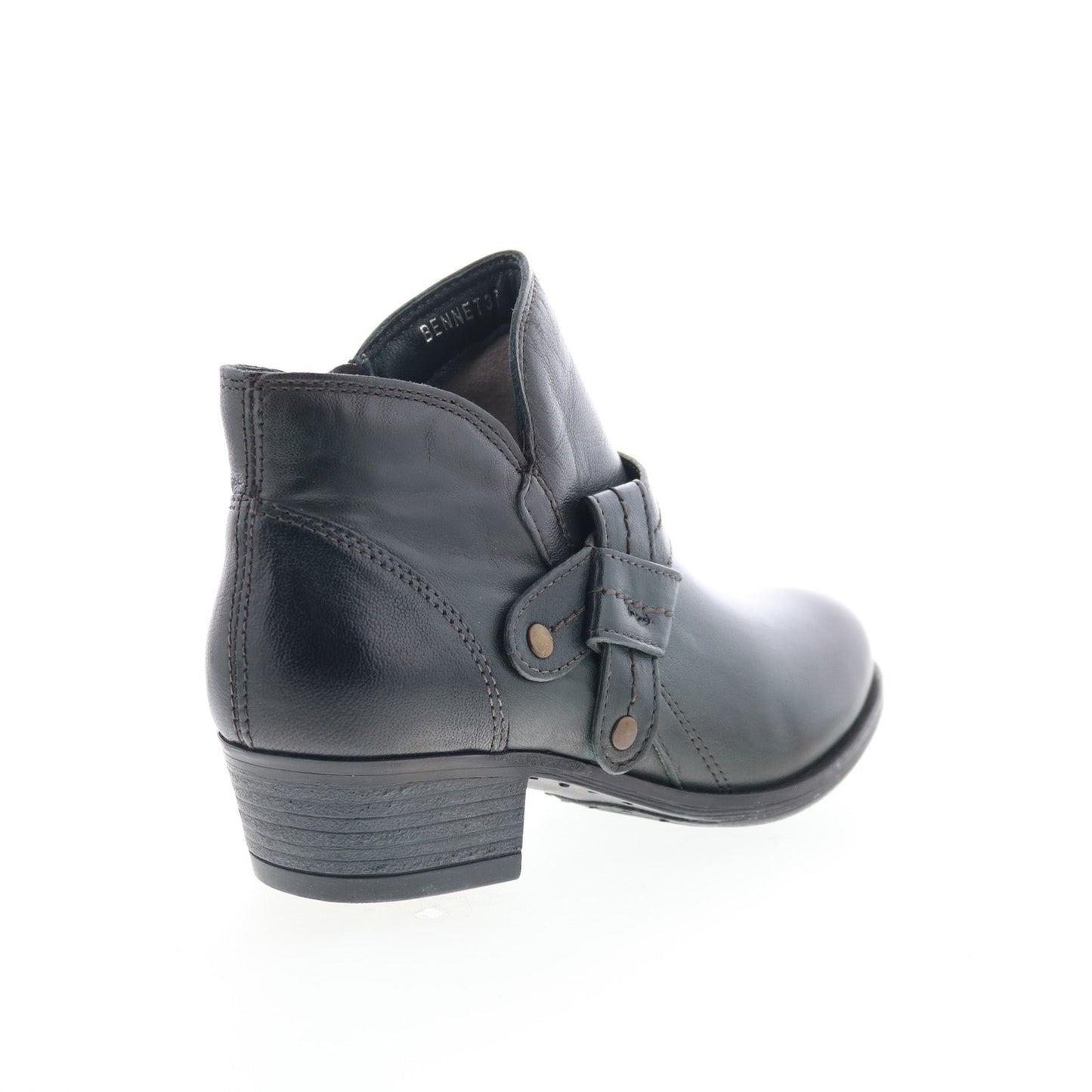 Miz Mooz Bennet Womens Black Leather Zipper Ankle & Booties Boots