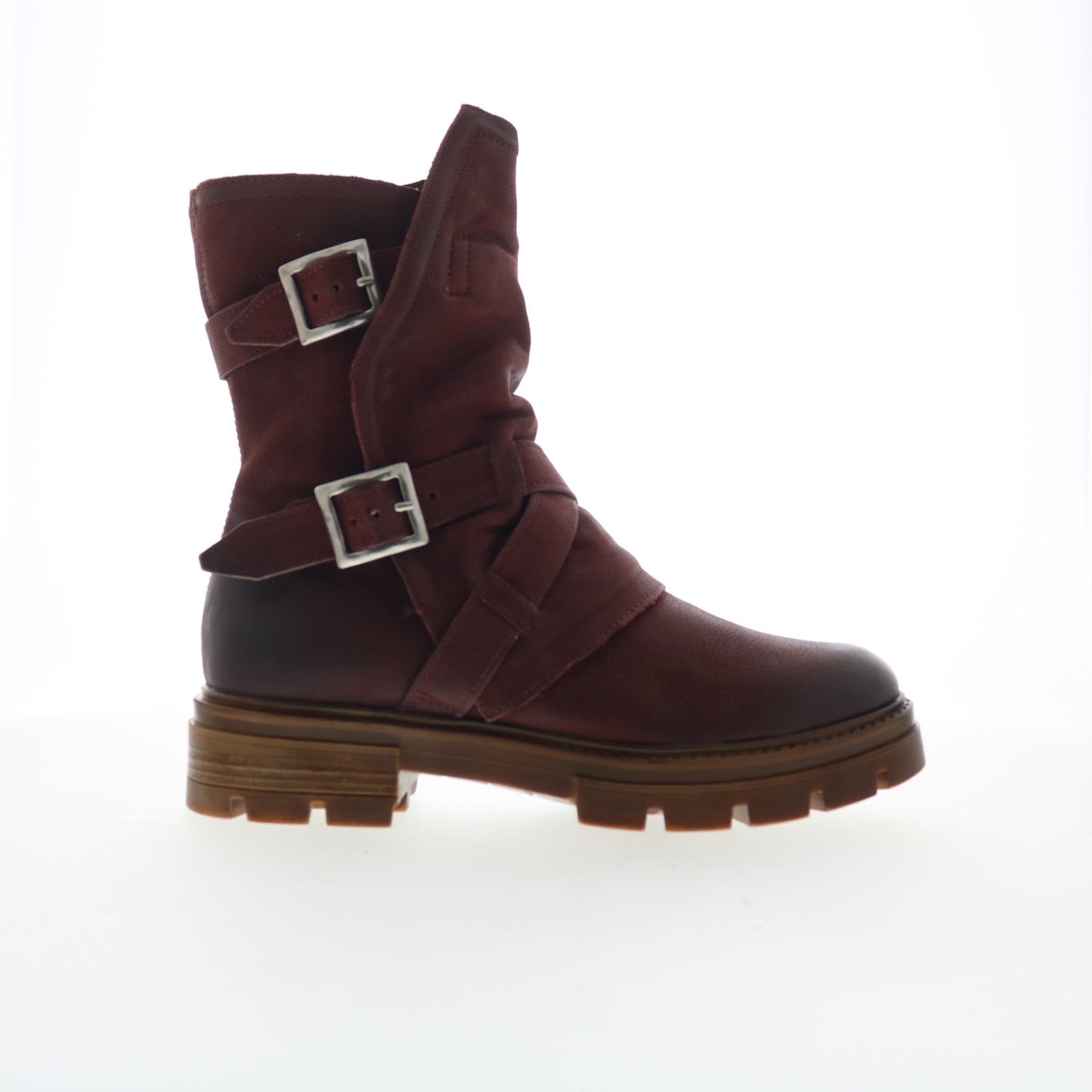 Miz Mooz Biggs Womens Red Leather Zipper Casual Dress Boots