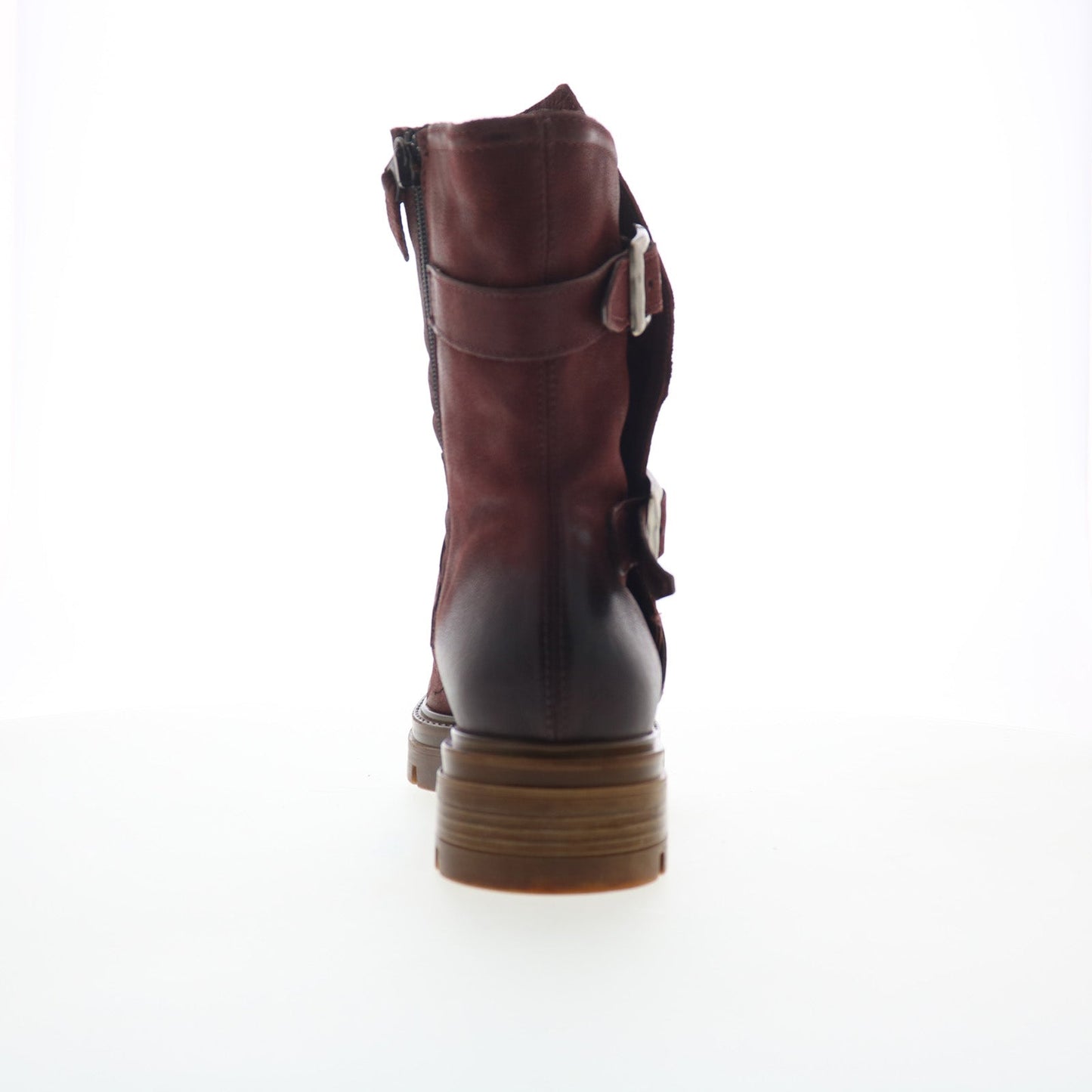 Miz Mooz Biggs Womens Red Leather Zipper Casual Dress Boots