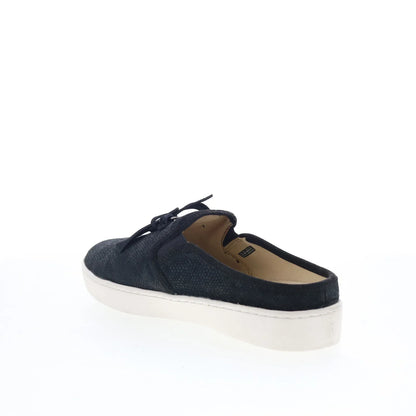 Spenco Bindie Slide SP1040BLK Womens Black Leather Clogs Slippers Shoes