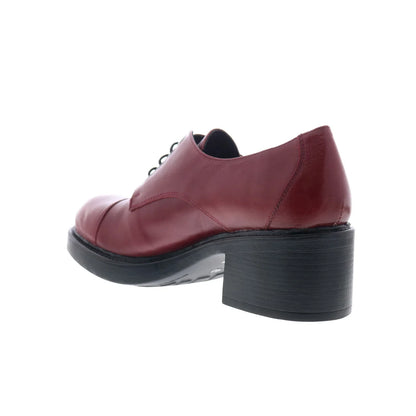 Miz Mooz Bleeker Womens Red Leather Lace Up Oxfords & Lace Ups Casual Shoes