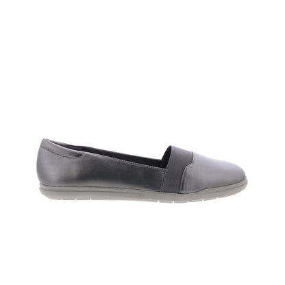 Easy Spirit Bounce SEBOUNCE Womens Gray Wide Leather Loafer Flats Shoes