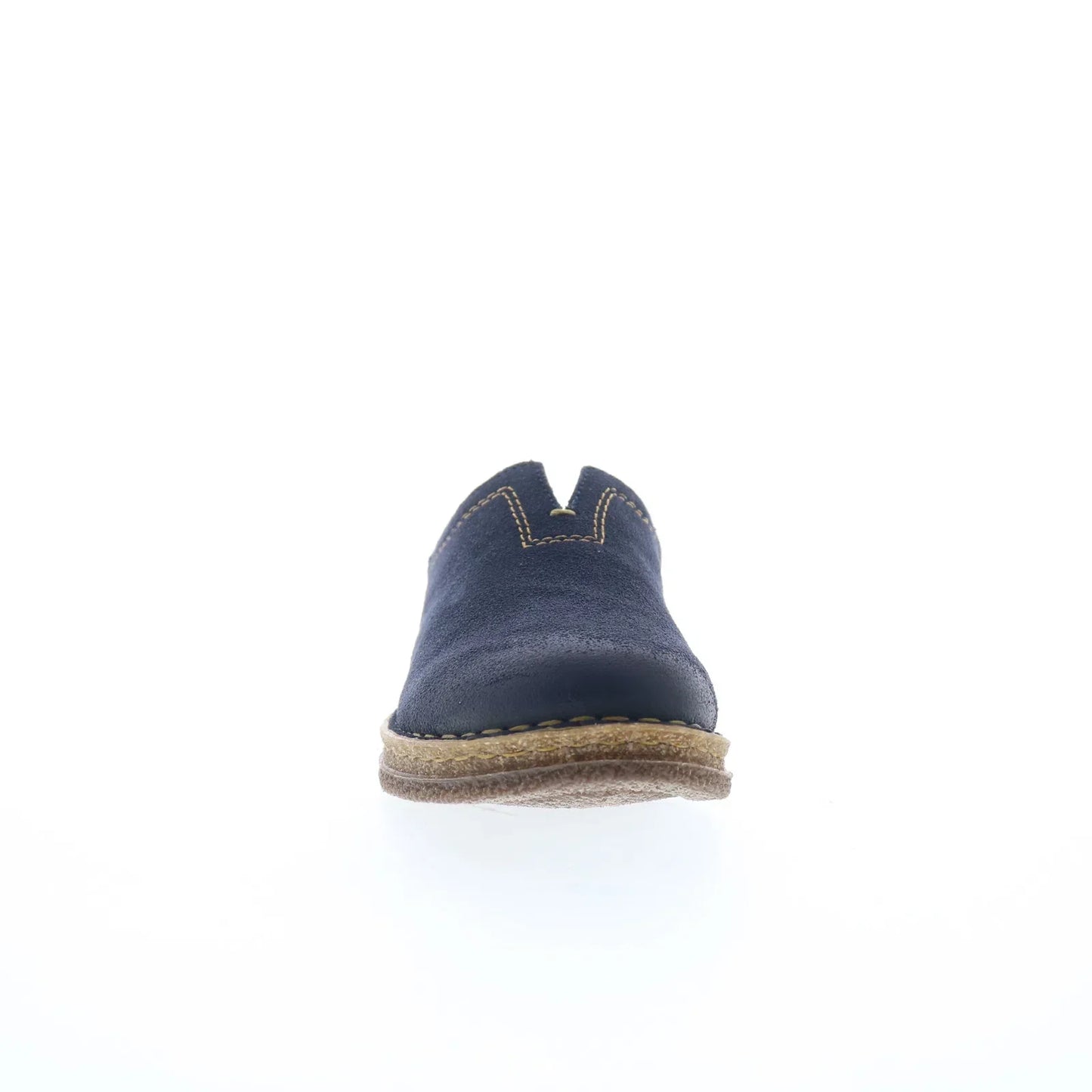 Born Seana BR0044672 Womens Blue Leather Slip On Clog Flats Shoes