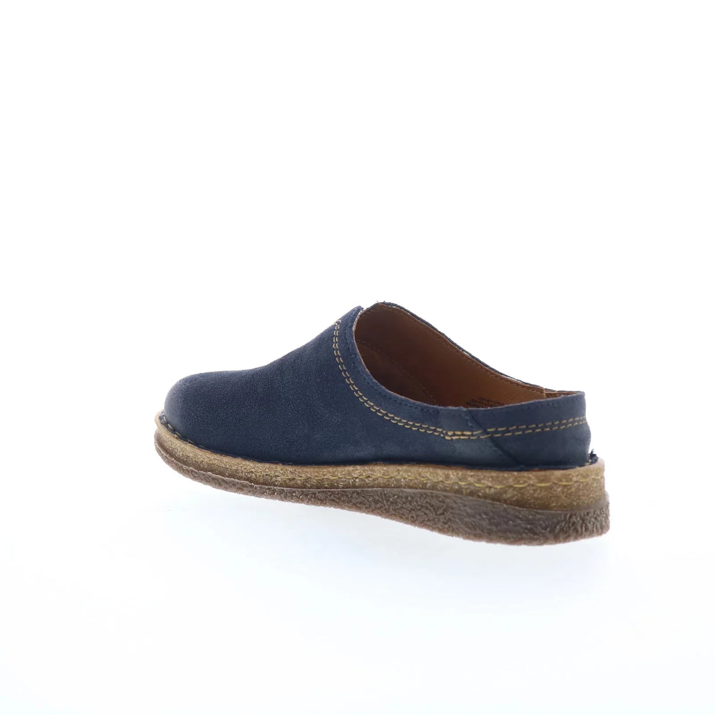 Born Seana BR0044672 Womens Blue Leather Slip On Clog Flats Shoes