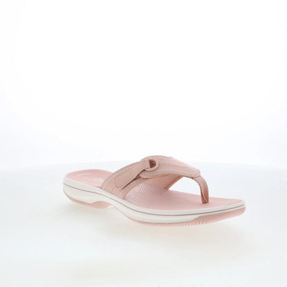 Clarks Breeze Reyna 26181807 Womens Pink Synthetic Flip-Flops Sandals Shoes
