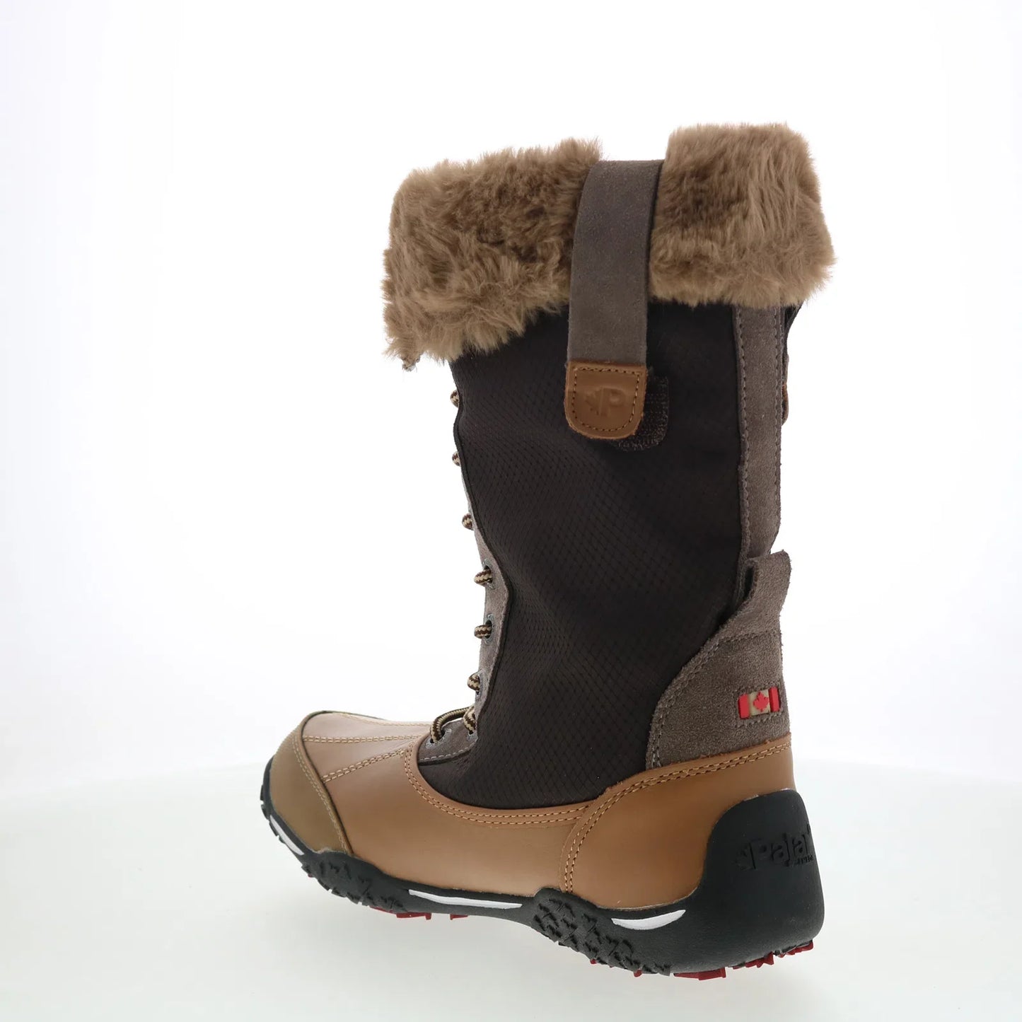 Pajar Brie 55131 Womens Brown Leather Lace Up Mid Calf Boots