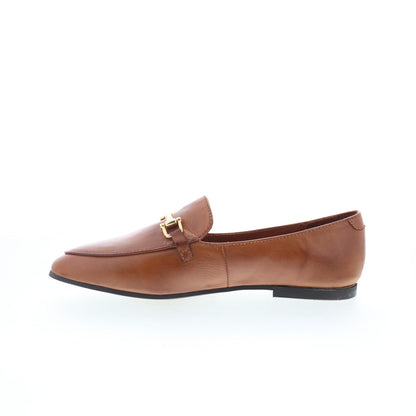 Miz Mooz Britnee Womens Brown Leather Slip On Loafer Flats Shoes
