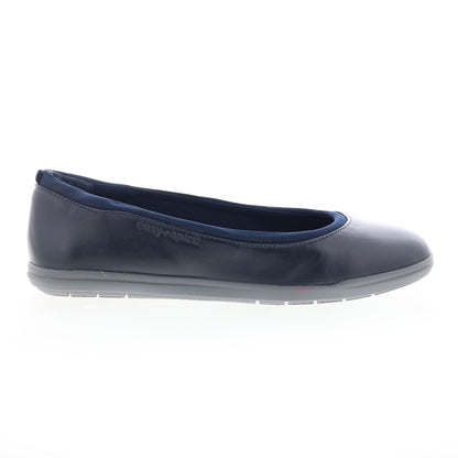 Easy Spirit Brylee SEBRYLEE Womens Blue Leather Slip On Ballet Flats Shoes