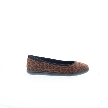 Easy Spirit Brylee SEBRYLEE Womens Brown Suede Slip On Ballet Flats Shoes