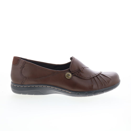 Cobb Hill Paulette CAG01BR Womens Brown Extra Wide Loafer Flats Shoes
