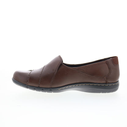 Cobb Hill Paulette CAG01BR Womens Brown Extra Wide Loafer Flats Shoes