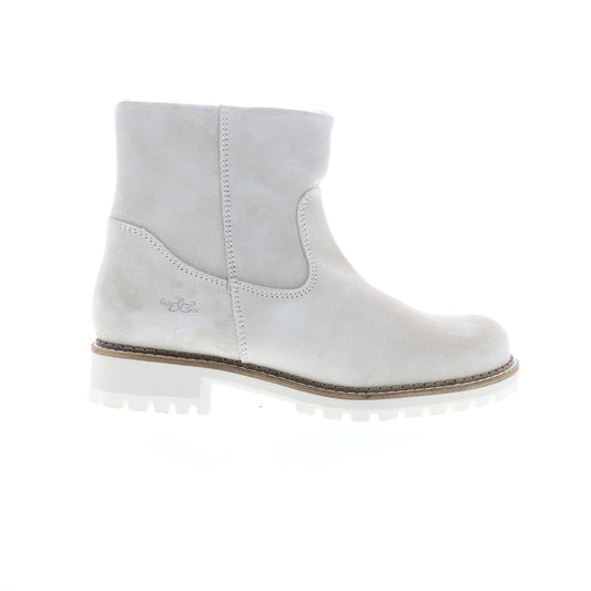 Bos. & Co. Calib Womens Beige Suede Lace Up Casual Dress Boots