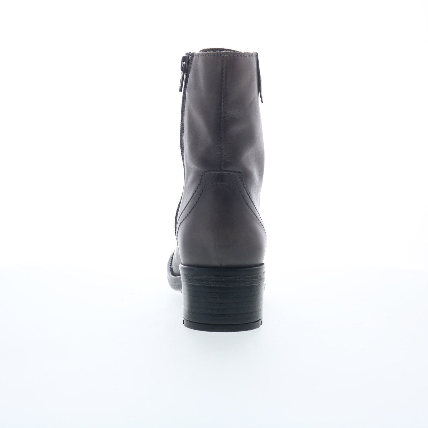 Miz Mooz Calla Womens Gray Leather Zipper Casual Dress Boots