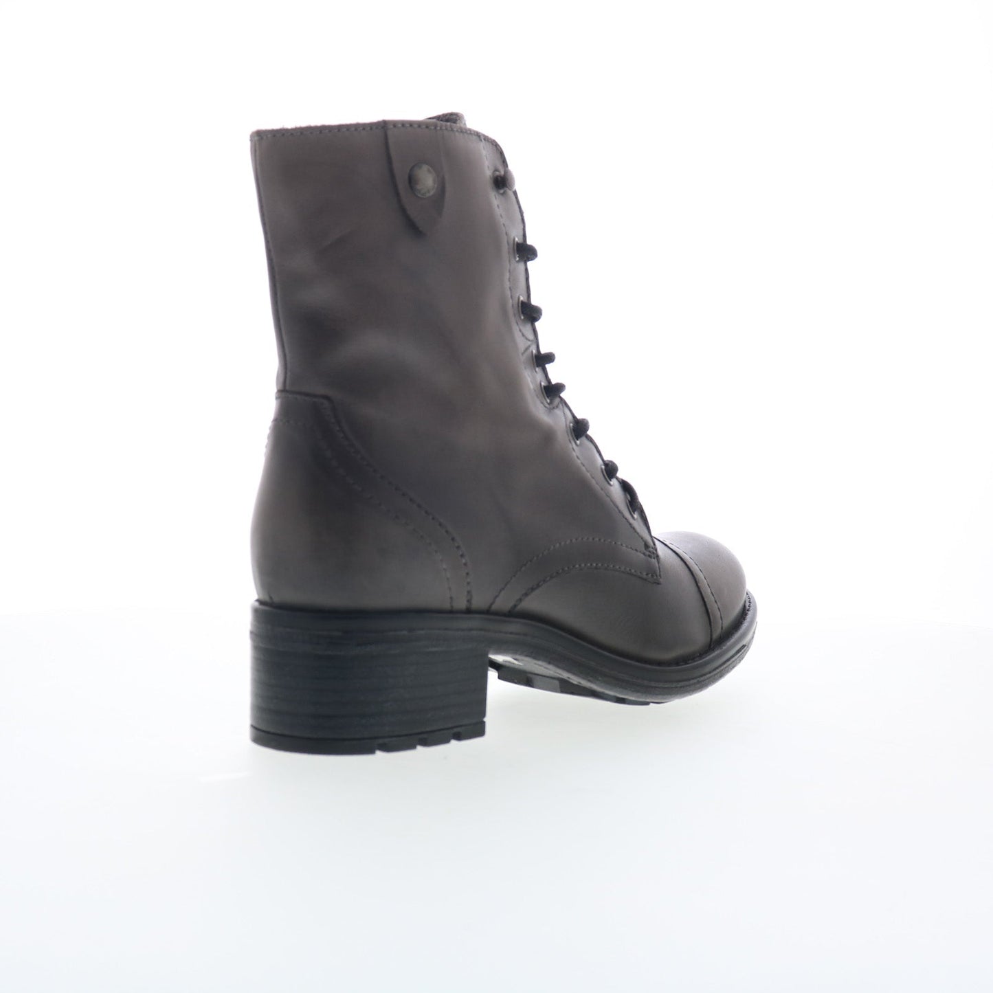 Miz Mooz Calla Womens Gray Leather Zipper Casual Dress Boots