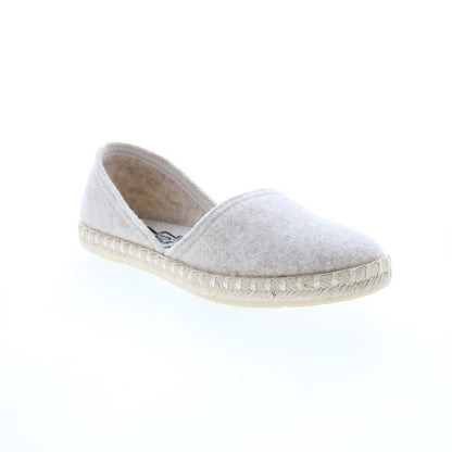Miz Mooz Costa Womens Gray Canvas Slip On Loafer Flats Shoes