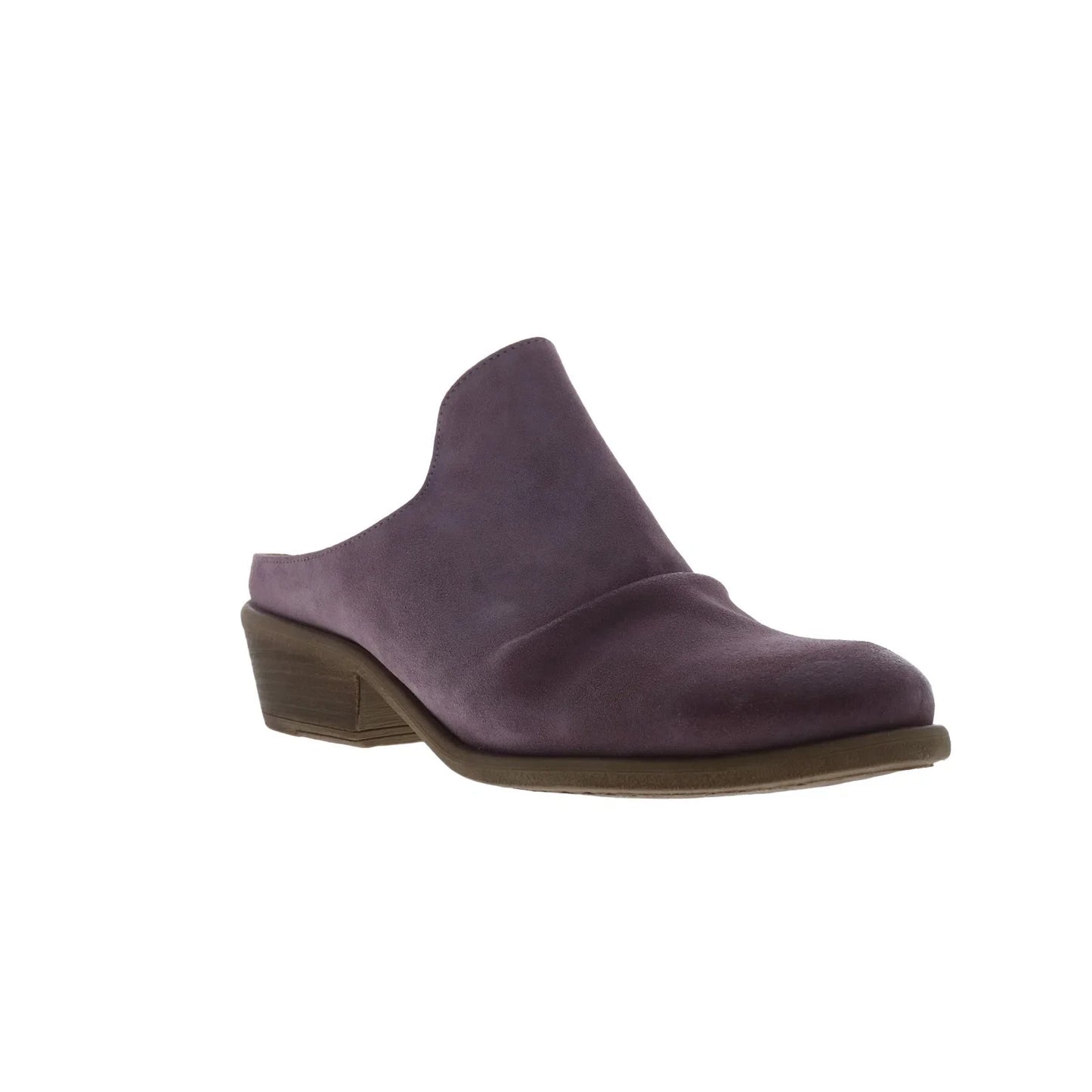 Miz Mooz Cellia Womens Purple Suede Slip On Heeled Sandals Shoes